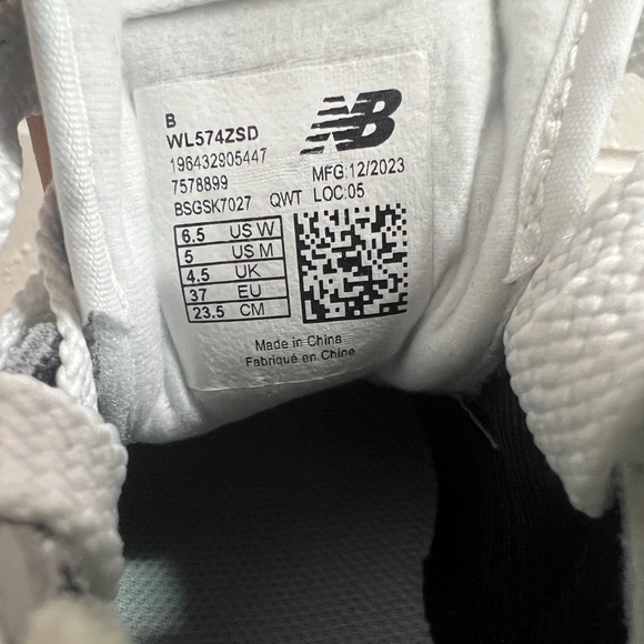 New Balance, 574+, WL574ZSD, Grey & White - Picture 12 of 14